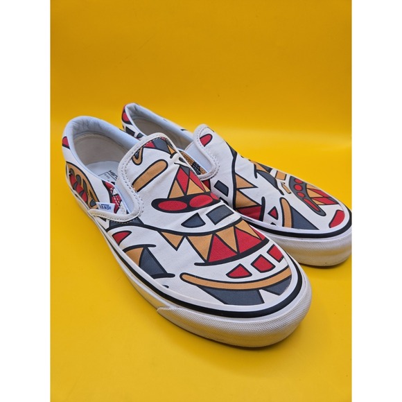 Vans Other - Rare VANS Slip On OG "Hey Mon" Tribal Print Mens Sz 10.5 Womens 12 RARE STYLE 98